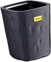 Leefasy Trash Can Dustbin Wastebasket Storage Bucket for Entryway Study Home Laundry Room Garage, Black