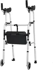 Mobility Walker for Limited Mobility Foldable Walker Lightweight with Wheels Adjustable Height for Seniors and Adults