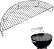 Denmay 52.3cm Warming Rack for 57 cm Weber Kettle Grills and Bigger One-Touch Weber Charcoal Grills Bar-B-Kettle charcoal, Smokey Mountain Cooker Smoker, Not Fit 47 cm Grill, Kettle Accessory