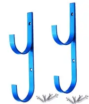 2 Pack Pool Pole Hanger for Fence Pool Equipment Hooks Tool Organizer