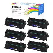 6PK 80A CF280A Toner Cartridge Fit for HP LaserJet Pro M401dn M401dne M401 M401a