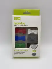 Silicone Wine Glass Charms 6pc Set True Fabrications Drink Markers Bowties