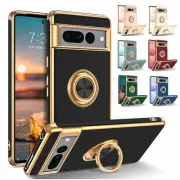 For Google Pixel 8 | 7 Pro | 7A | 6A Shockproof Case Ring Kickstand Cover
