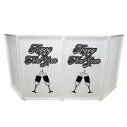 ProX XF-SNYTOAST New Year Toast Design Enhancement Scrim - Black Script on White