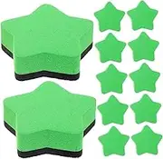 12 Pack Star Shape Mini Erasers for Dry Erase Boards Whiteboard Chalkboard Blackboard Soft Eva Material Classroom Office Home