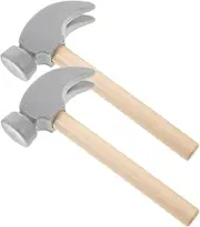 Toddmomy 2pcs Wooden Hammer for Mallet Tools for Creative Play Pounding Construction Fun for Early Development Easy to Clean Encourages Independence