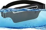 [MOVOYEE] Waterproof Fanny Pack for Swimming Boating Kayaking Snorkeling Beach Pool Water Sports Travel Hiking Cycling Running Belt Bag Women Men, Crossbody Phone Pouch iPhone Waist Pack Dry Bag Black,