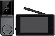 No Subscription HD Wireless Doorbell Camera for Home Security 4.3” Large Screen Automatic Capture Or Video Recording