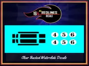 1/64 Redline 'Spoilers' Black Replica Decal SCR-0331