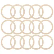 20pcs Natural Wood Rings Unfinished Round Wood Circle DIY Embellishments