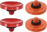 uxcell Camera Shutter Button, 2 Pack Soft Shutter Release Button Pure Copper Camera Button Concave Suitable for Nikon for Fujifilm for Leica DSLR/SLR Camera, Red Orange