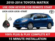 Plug & Play Remote Start 2010-2014 Toyota MATRIX G-KEY