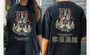 Vintage Tool In Concert Shirt, Tool Band Fan Gift Double Sides Black T-Shirt Rep