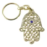 Key Chain Ring LUCKY HAMSA Evil Eye Amulet Pendant Judaism Kabbalah Jewish Charm