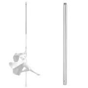 3.4 FT Chrome Extension for 45mm Dance Pole Fitness Spinning Exercise Silver