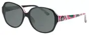 Vera Bradley Lillian Ladies Polarize Bi-Focal Sunglass Black Priscilla Pink 57mm