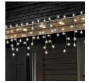 Christmas Traditional LED Mini Light Set Cool White 6 Ft. 100 Lights White