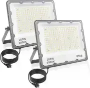 SWEALEER 200W LED Flood Lights, Security Lighting, IP66 Waterproof, 2 Pack