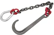 Obstacle car 5T Long Shank J Hook - Breakdown Car Trailer Hook, Breakdown Car Long Shank Hook, J Type Hanging Chain Hook, Transport Tow Chain Galvanized Safety Hook For Car Wrecker Recovery Breakdown(