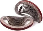 1/2 X 18 Inch Sanding Belt Sandpaper, 80 Grit Aluminum Oxide Air File Sanding Be