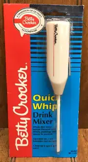 New Betty Crocker Quick Whip Battery Operated Drink Mixer