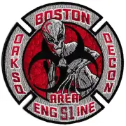 Boston Engine 51 Decon Area Red Oak Square Design New Fire Patch
