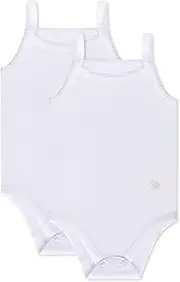 [Feathers] Baby Girls 100% Cotton Super Soft Camisole Onesie 2-Pack