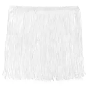 10 Yards 8 Inch Chainette Fringe Trim Tassel Sewing Trim for Clothes, White