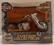 Vintage Metal Maxx Harley Davidson FXSTS Springer Softail 1:17 Die Cast NIB Blk