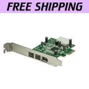 Dual 800 Mbps FireWire PCIe Card Adapter - 3 Ports for Enhanced Connectivity