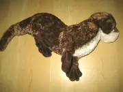 NEW AURORA WORLD Brown RIVER OTTER BABY PLUSH Toy Bean Filled Stuffed Animal 3+