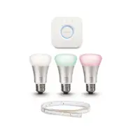 Philips Hue Wi-Fi Starter Kit/2.0 Bridge/2m Lightstrip Colour E27 LED Light Bulb