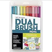 Tombow Tropical Colours Dual Brush Pen 10-Pieces Set Multi-Color 56189