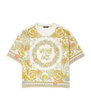 Versace Pattern Print Crewneck T-Shirt IT40,IT44,IT42,IT38 Color/Gold