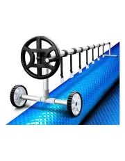 [Aqua Buddy] Swimming Poool Cover With Roller10x4minBlue