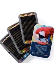 NEW 36 Derwent ChromaFlow Coloured Pencils Tin Set Rich Vibrant Professional