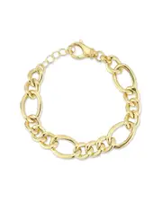Chloe and Madison 18K Over Silver Chunky Figaro Bracelet NoSize NoColor
