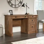 Sauder Palladia Desk Office Computer Table Storage Drawers Filing Oak woodgrain