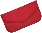 [Generic] RFID Travel Wallet, Organiser for Key Fobs, Passport, Credit Cards, Travel Documents, Red, 20 cm x 10 cm, Modern