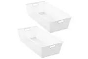 2x Boxsweden 65.5cm Metal Mesh Storage Basket Wardrobe Kitchen Work Organiser WH