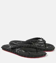 [Christian Louboutin] Christian Louboutin Super Loubi Flip thong sandals AU 7 black