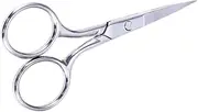 Baluue Stainless Steel Facial Hair Scissors for Eyebrow and Nose Trimming Precision Grooming Tool with Curved Tips for Easy Control and Comfortable Grip for Men and Women