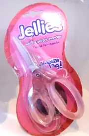 Westcott Jellies Scissors Squishy Gel Grip Handles Blunt Tip Ages 4+ Pink