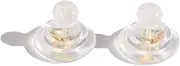 [Generic] 100pack/lot Soft Clear Silicone Earring Backs 100pcs Locking Secure Backs for Droopy Ears Earring Backs for Droopy Ears, A