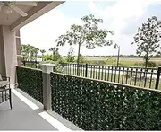 Garden Decor Fence Screen Artificial Hedge Expandable Privacy Fence, Green Plastic Leaf Fence Panels Artificial Leaf Screen for Garden Balcony Decor Backdrop (Color : Green, Size : 1x10m)