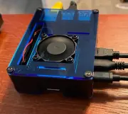 Raspberry Pi 4 Case W/ Cooling Fan 4Pcs Aluminum Heat Sinks Black/Blue Mid Tower
