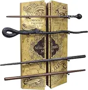 The Noble Collection Harry Potter Marauders Wand Set with Display Stand - 31.5in (43cm) 4 Wizard Wands with Marauders Map Display Stand - Officially Licensed Film Set Movie Props Wands Gifts