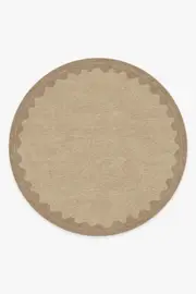 245' Round | Machine Washable Runner Rug | Kid & Pet Friendly | Indoor Rug | Orla Tan Flatwoven Rug | Ruggable