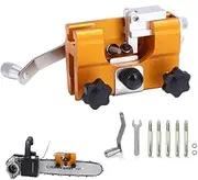 Chainsaw Sharpener, Chainsaw Sharpener Jig,Chain Saw Sharpener Kit Tool with 5 Titanium-Plated Diamond Bits, Chainsaw Vise and Hand-Cranked Chainsaw Sharpening Jig Kit,for Chain Saws and Electric Saws