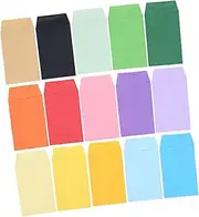 BCOATH 50pcs Small Blank Envelopes Colored Empty Envelopes Cards Packing Envelopes Cash Storage Envelopes